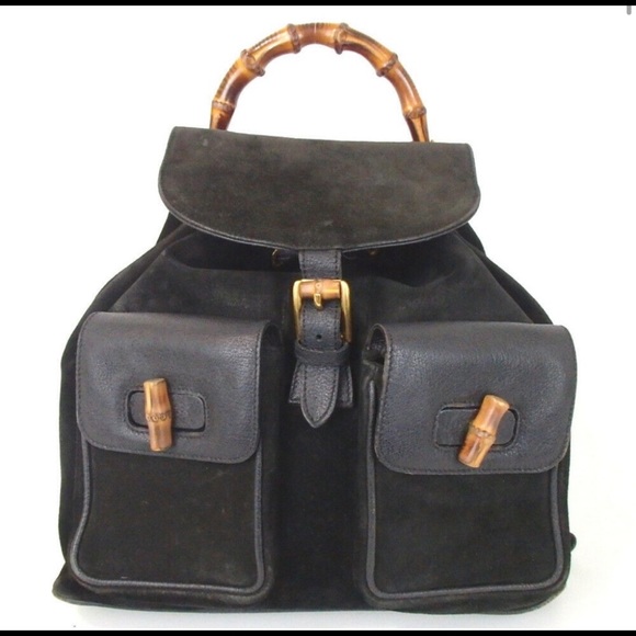 Gucci Handbags - Gucci Suede Backpack
